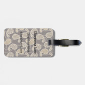 Paisley-Arthintergrund Gepäckanhänger (Rückseite horizontal)