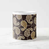 Paisley-Arthintergrund Jumbo-Tasse (Vorderseite)