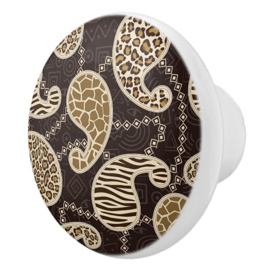 Paisley-Arthintergrund Keramikknauf (Rechts)