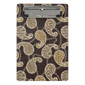 Paisley-Arthintergrund Mini Klemmbrett (Vorderseite)