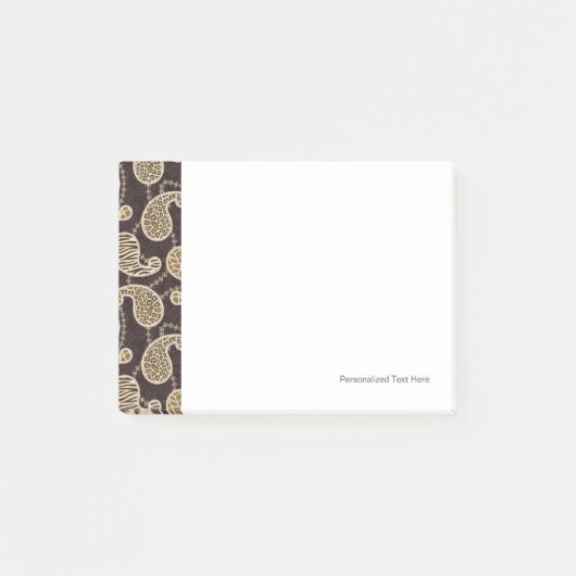 Paisley-Arthintergrund Post-it Klebezettel (Vorderseite)