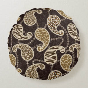 Paisley-Arthintergrund Rundes Kissen