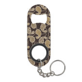 Paisley-Arthintergrund Schlüsselanhänger Flaschenöffner (Rückseite)