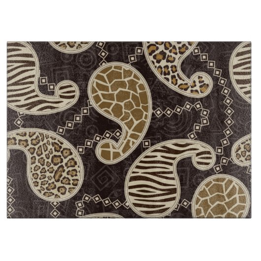 Paisley-Arthintergrund Schneidebrett (Vorderseite)