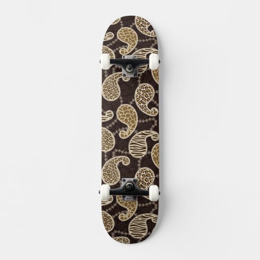 Paisley-Arthintergrund Skateboard (Vorderseite)