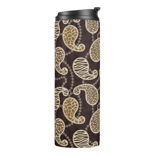 Paisley-Arthintergrund Thermosbecher (Nach links gedreht)