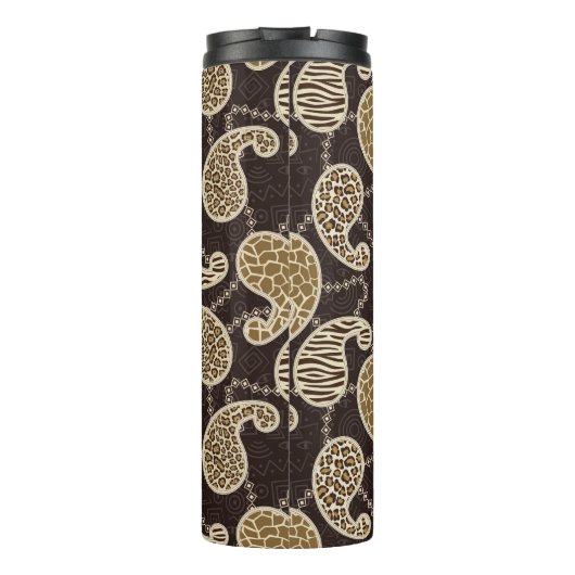 Paisley-Arthintergrund Thermosbecher (Rückseite)
