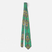 Paisley auf Grün Krawatte (Rückseite)