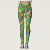 Paisley auf Karamell Leggings (Vorderseite)