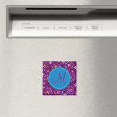 Paisley auf lila mit "M"-Monogramm Magnet (In Situ (Geschirrspüler))