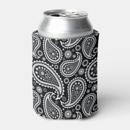 Paisley B&W Can Cooler Dosenkühler (Kanne Vorderseite)