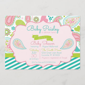 Paisley Baby Shower Einladung
