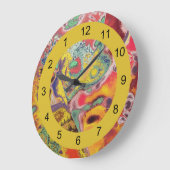 Paisley-Backward Clock for Unusual People Große Wanduhr (Winkel)
