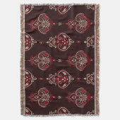 Paisley Bandana: Boho Vintag Print. Decke (Vorderseite Vertikal)