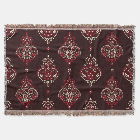 Paisley Bandana: Boho Vintag Print. Decke (Vorderseite)