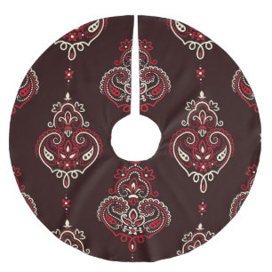 Paisley Bandana: Boho Vintag Print. Polyester Weihnachtsbaumdecke
