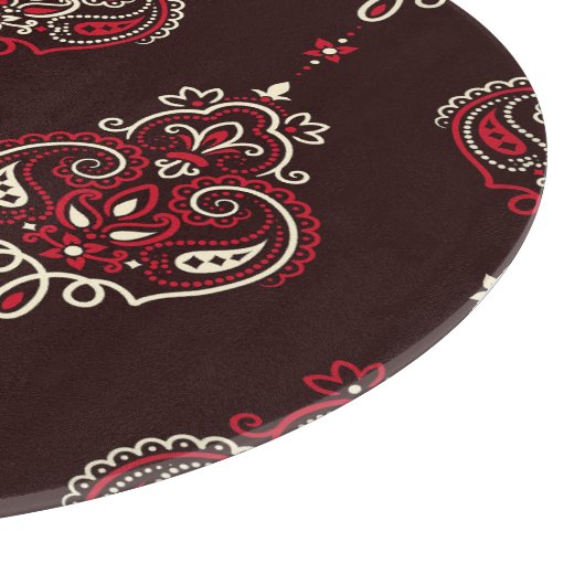 Paisley Bandana: Boho Vintag Print. Schneidebrett (Ecke)