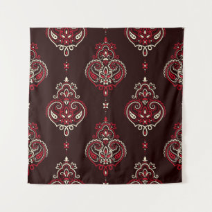 Paisley Bandana: Boho Vintag Print. Wandteppich