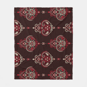 Paisley-Bandana: Boho-Vintage-Druck. Fleecedecke