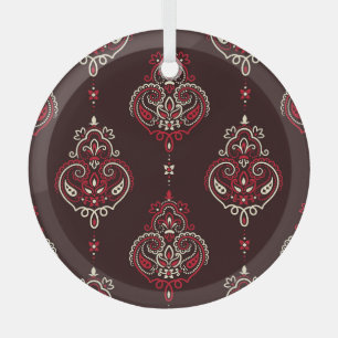 Paisley-Bandana: Boho-Vintage-Druck. Ornament Aus Glas