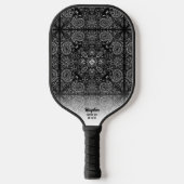 Paisley Bandana Muster Personalisiert Name Text Pi Pickleball Schläger (Vorderseite)