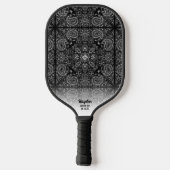 Paisley Bandana Muster Personalisiert Name Text Pi Pickleball Schläger (Rückseite)