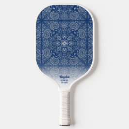 Paisley Bandana Muster Personalisierter Name Text Pickleball Schläger