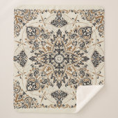 Paisley Bandana Print Silk Design Sherpadecke (Vorderseite)