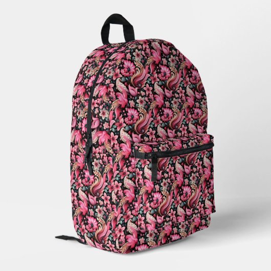 Paisley bedruckter rucksack (Rückseitige Ecke links)