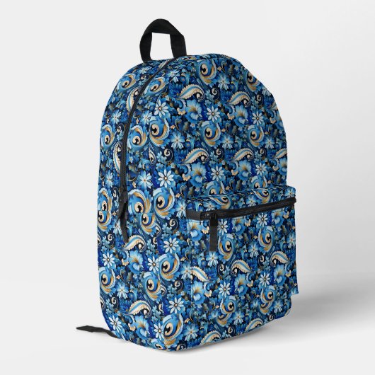 Paisley bedruckter rucksack (Rückseitige Ecke links)
