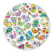 Paisley Birds Keramikknauf (Vorderseite)