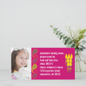 Paisley Birthdy Foto Einladung (Stehend Vorderseite)