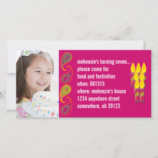 Paisley Birthdy Foto Einladung