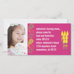 Paisley Birthdy Foto Einladung