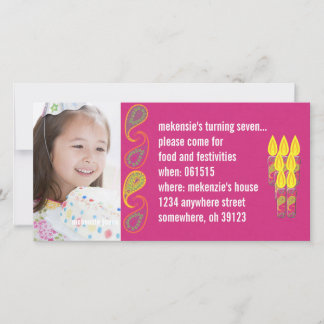 Paisley Birthdy Foto Einladung