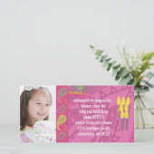 Paisley Birthdy Foto Einladung (Stehend Vorderseite)