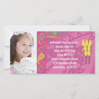 Paisley Birthdy Foto Einladung