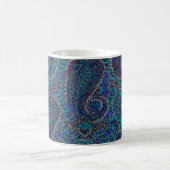 Paisley Blau Indisch Boho Klassisch Vintage Kaffeetasse (Mittel)