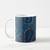 Paisley Blau Indisch Boho Klassisch Vintage Kaffeetasse (Links)