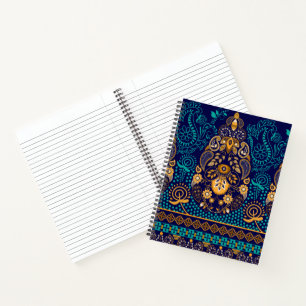 Paisley Blau Notizblock