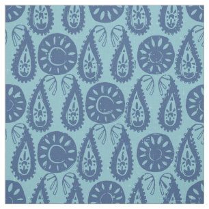 Paisley blau stoff