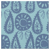 Paisley blau stoff (Nahaufnahme)