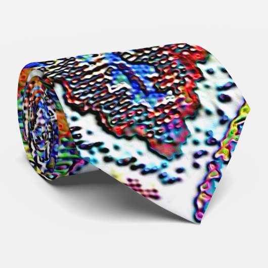 Paisley Blue 3 Krawatte (Gerollt)