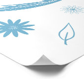 Paisley Blue Bird Poster (Ecke)