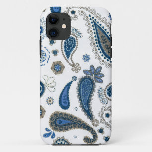Paisley Blue Bohemisches Muster Case-Mate iPhone Hülle