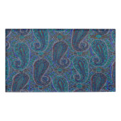 Paisley Blue Indian Boho Art Pattern Namenschild (Vorderseite)