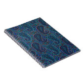 Paisley Blue Indian Boho Art Pattern Notizblock (Rechte Seite)