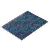 Paisley Blue Indian Boho Art Pattern Notizblock (Linke Seite)