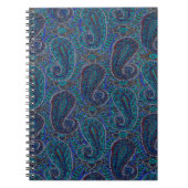 Paisley Blue Indian Boho Art Pattern Notizblock (Vorderseite)