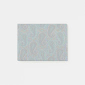 Paisley Blue Indian Boho Art Pattern Post-it Klebezettel (Vorderseite)